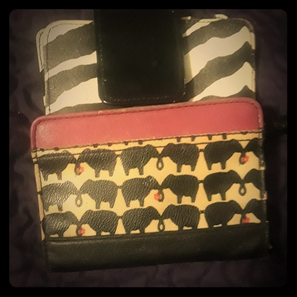 Relic Wallet and xbrand zebra striped phone case/